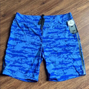 MSX Strahan Blue Camo Board Shorts Swim Trunks Size 38 XL New